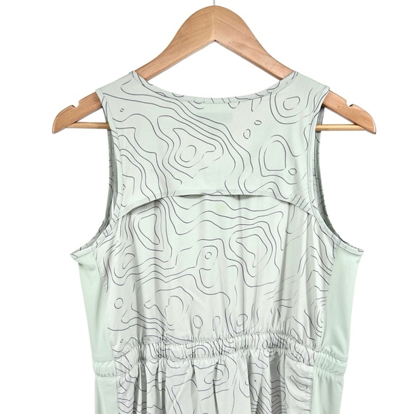 FLX NWOT Woven Tank Dress with Built In Shorts Medium Activewear Sage Topography - Picture 5 of 16
